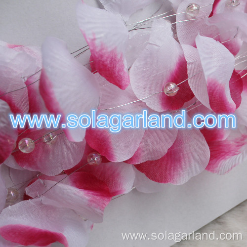 Colorful Fabric Flower Petal String Chain Garland